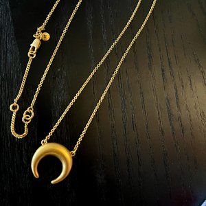 Chunky crescent moon necklace